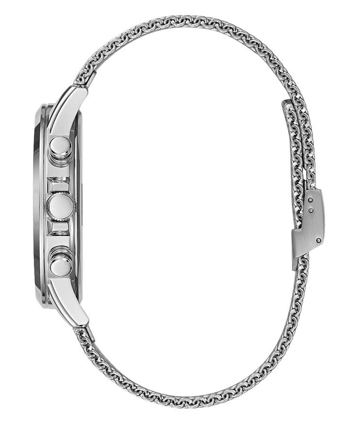 Silver Tone Case Silver Tone Stainless Steel/Mesh Watch large