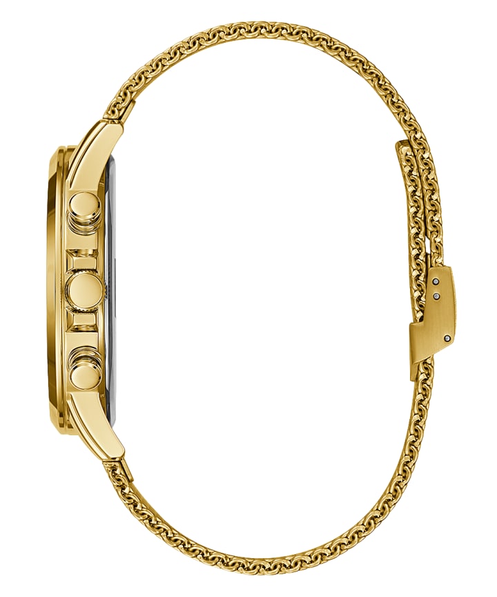 Gold Tone Case Gold Tone Stainless Steel/Mesh Watch large