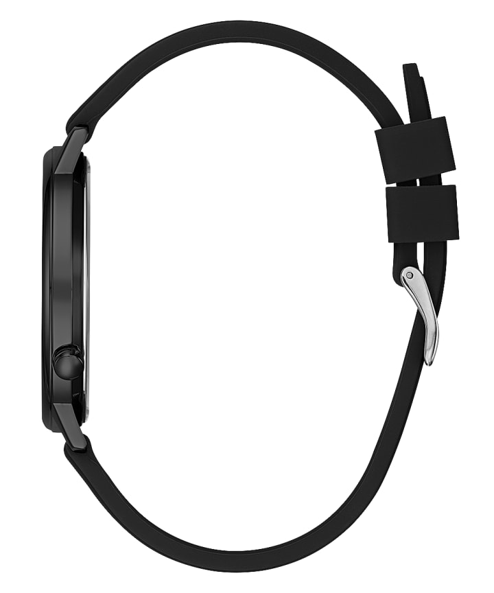 Black Case Black Silicone Watch large