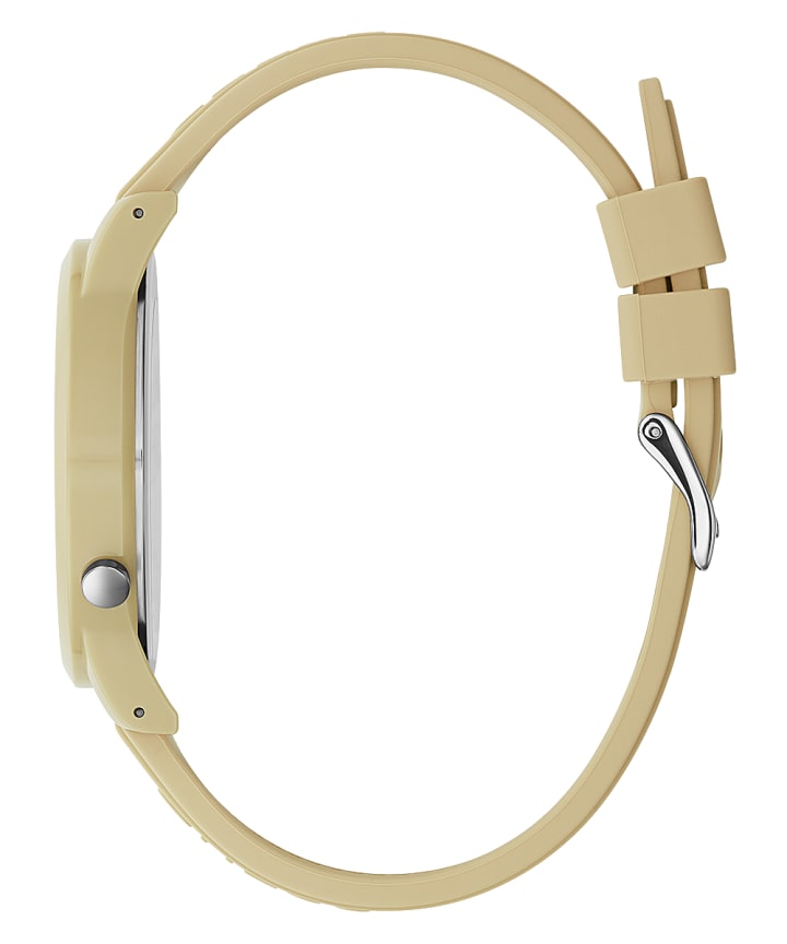 Beige Case Beige Silicone Watch large