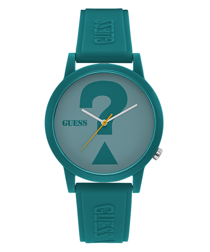 Green Case Turquoise Silicone Watch large
