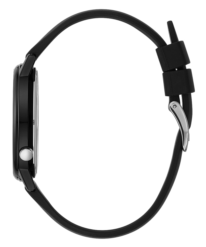 Black Case Black Silicone Watch large