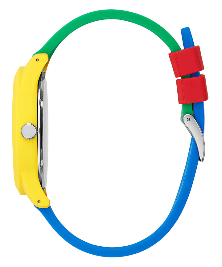 J BALVIN YELLOW CASE BLUE SILICONE WATCH large