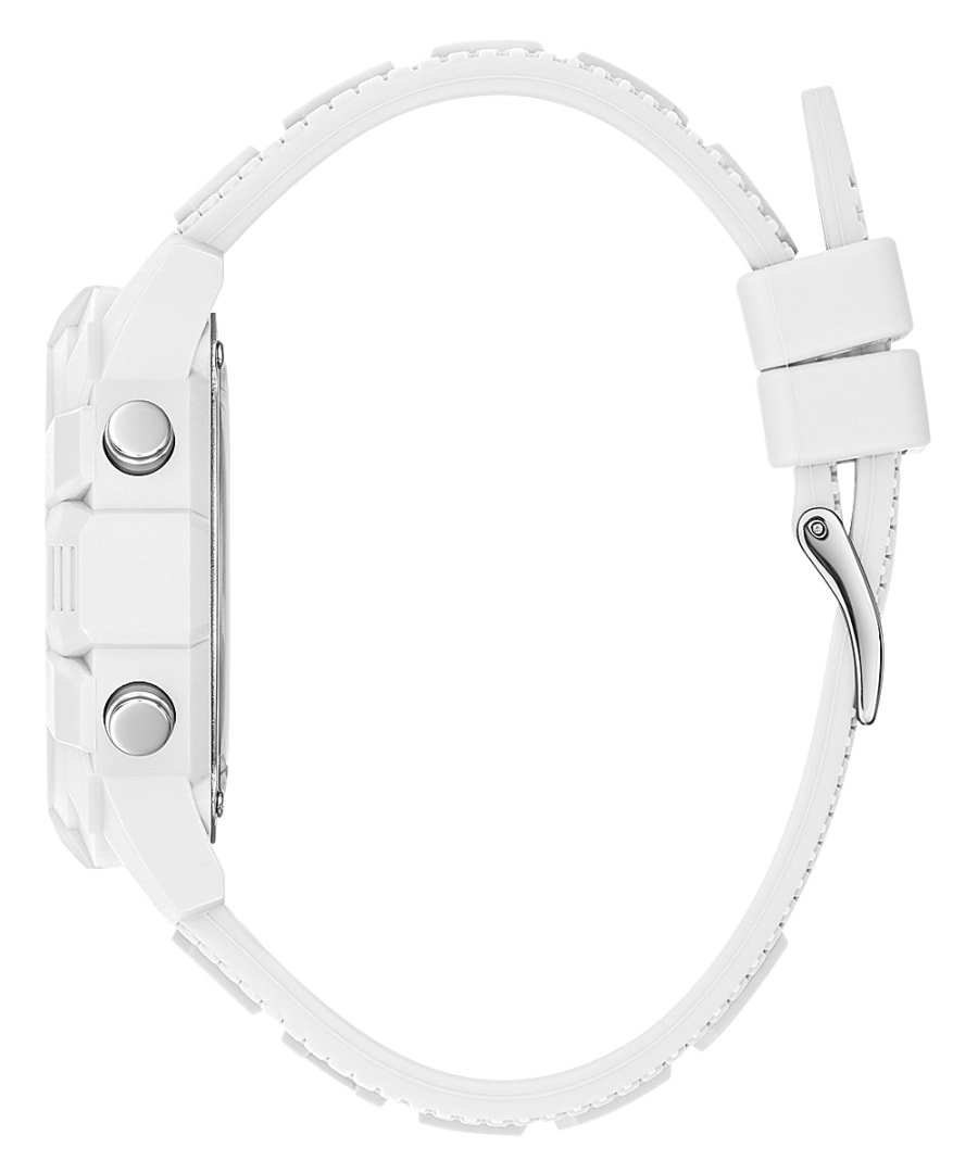White Case White Silicone Watch - GUESS Watches