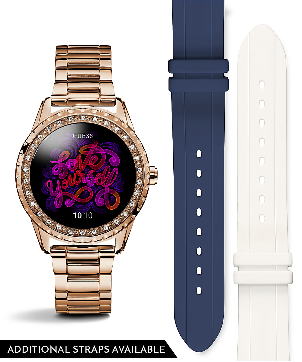 Jemma Touch Ladies Rose Gold Smartwatch Gold Stainless - GUESS CONNECT